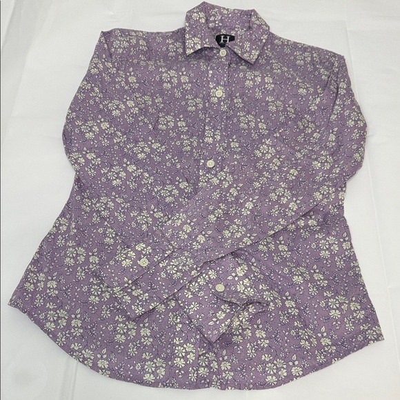 Tommy Hilfiger Tops - Tommy Hilfiger Lavender Floral Button Down Shirt